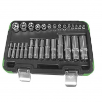 SET DE 28 VASOS TORX CORTOS Y LARGOS